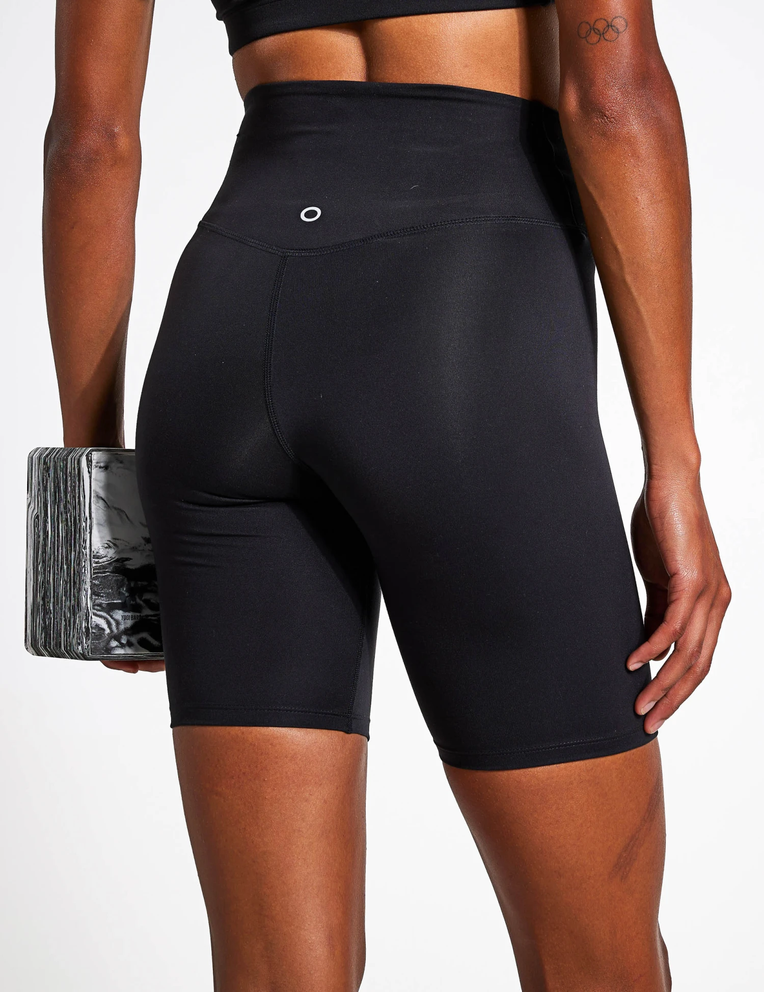 Go Balance High Waisted Yoga Shorts - Black 4 Go Balance High Waisted Yoga Shorts - Black - Image 2