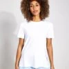 Scoop Neck Mesh Back T-Shirt - White -The Sports Edit GOODMOVE Mesh Back Tee T51 5177 WHITE 0004