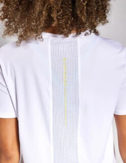 Scoop Neck Mesh Back T-Shirt - White -The Sports Edit GOODMOVE Mesh Back Tee T51 5177 WHITE 0016