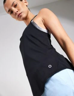 Scoop Neck Racer Back Running Vest Top - Black 9 Scoop Neck Racer Back Running Vest Top - Black -The Sports Edit GOODMOVE Run Vest T51 5737 BLACK 0016