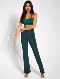 Compressive Flare Legging - Moss -The Sports Edit Girlfriend Collective COMPRESSIVE FLARE LEGGING 4038 MOSS 0006