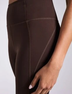 Compressive High Waisted Legging - Cocoa Bean -The Sports Edit Girlfriend Collective COMPRESSIVE HIGH RISE LEGGING LONG 4007 COB Cocoa Bean 0005