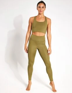 Compressive High Waisted Legging - Artichoke -The Sports Edit Girlfriend Collective COMPRESSIVE HIGH RISE LEGGING LONG 4007 LIZ ARTICHOKE 0005