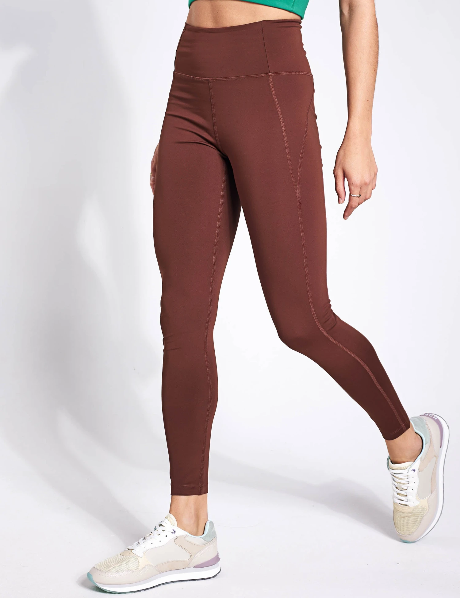 Compressive High Waisted Legging - Earth 6 Compressive High Waisted Legging - Earth - Image 4