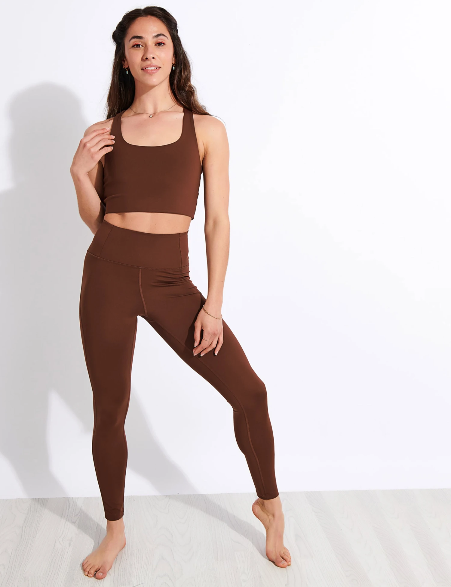 Compressive High Waisted Legging - Earth 5 Compressive High Waisted Legging - Earth - Image 3