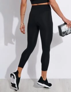 FLOAT High Waisted 7/8 Legging - Black -The Sports Edit Girlfriend Collective GC FLOAT SEAML HIGH RISE LEGGING 7 8 4022 JB BLACK 0003