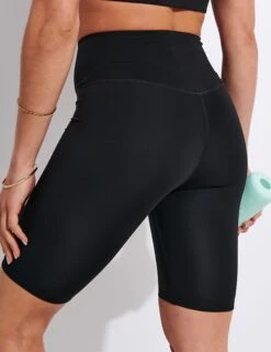 FLOAT High Waisted Bike Short - Black -The Sports Edit Girlfriend Collective GC FLOAT SEAML HIGH RISE SHORTS 4023 JB BLACK 0010