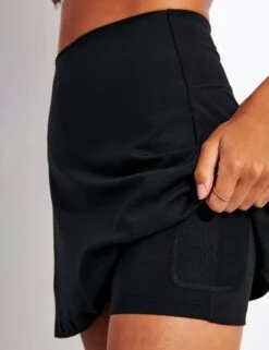 Skort - Black -The Sports Edit Girlfriend Collective GC THE SKORT HIGH RISE 4018 JB Black 0020