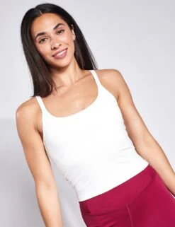 Gemma Scoop Tank - Ivory -The Sports Edit Girlfriend Collective GEMMA SCOOP TANK 1038 SW IVORY 0002