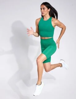 High Waisted Bike Short - Saguaro 13 High Waisted Bike Short - Saguaro -The Sports Edit Girlfriend Collective HIGH RISE BIKE SHORTS 4011 CG SAGUARO 0015