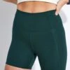 High Waisted Run Short - Moss -The Sports Edit Girlfriend Collective HIGH RISE RUN SHORTS 4013 MOSS 00021