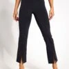 Luxe Split Hem Legging - Black -The Sports Edit Girlfriend Collective LUXE SPLIT HEM LEGGING 4076 JB BLACK 0005