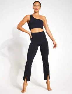 Luxe Split Hem Legging - Black -The Sports Edit Girlfriend Collective LUXE SPLIT HEM LEGGING 4076 JB BLACK 0014