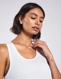 ReSet Relaxed Tank - White 8 ReSet Relaxed Tank - White -The Sports Edit Girlfriend Collective RESET TRAIN RELAXED TANK 3021 SW WHITE 0025