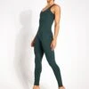 Scoop Unitard - Moss -The Sports Edit Girlfriend Collective SCOOP BACK UNITARD LONG 6026 GG MOSS 0032