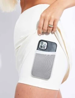 Skort - Ivory -The Sports Edit Girlfriend Collective THE SKORT HIGH RISE 4018 SW IVORY 0005