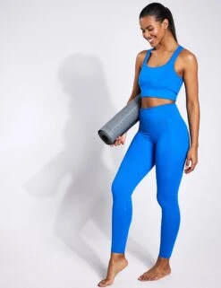 Tipped Paloma Bra - Nautical Blue -The Sports Edit Girlfriend Collective TIPPED PALOMA BRA 1039 NAUTICAL BLUE 0009