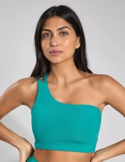 Uma One Shoulder Bra - Peacock