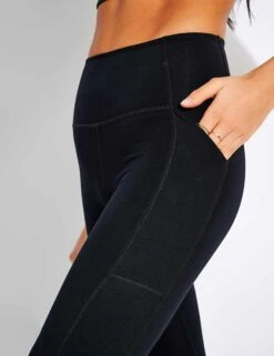 High Waisted 7/8 Pocket Legging - Black -The Sports Edit Girlfriend POCKET LEGGING HIGH RISE 7 8 4024 JB BLACK 0015
