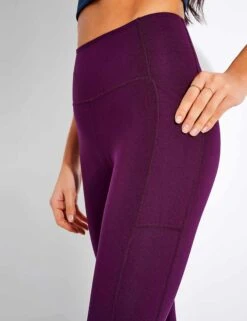High Waisted 7/8 Pocket Legging - Plum 9 High Waisted 7/8 Pocket Legging - Plum -The Sports Edit Girlfriend POCKET LEGGING HIGH RISE 7 8 4024 PP PLUM 0018