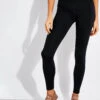 High Waisted Pocket Legging - Black -The Sports Edit Girlfriend POCKET LEGGING HIGH RISE Long 4016 JB BLACK 0002