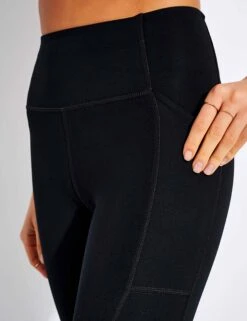 High Waisted Pocket Legging - Black -The Sports Edit Girlfriend POCKET LEGGING HIGH RISE Long 4016 JB BLACK 0020