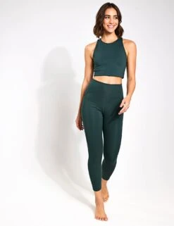 High Waisted 7/8 Pocket Legging - Moss 10 High Waisted 7/8 Pocket Legging - Moss -The Sports Edit GirlfriendCollective High Waisted 7 8 Pocket Legging Moss MHF147 0010