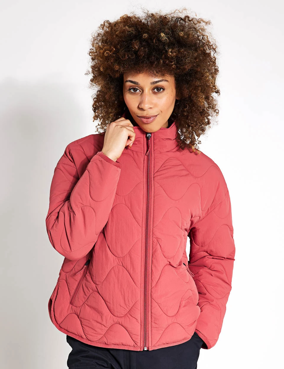 Packaway Quilted Funnel Neck Jacket - Brick 3 Packaway Quilted Funnel Neck Jacket - Brick