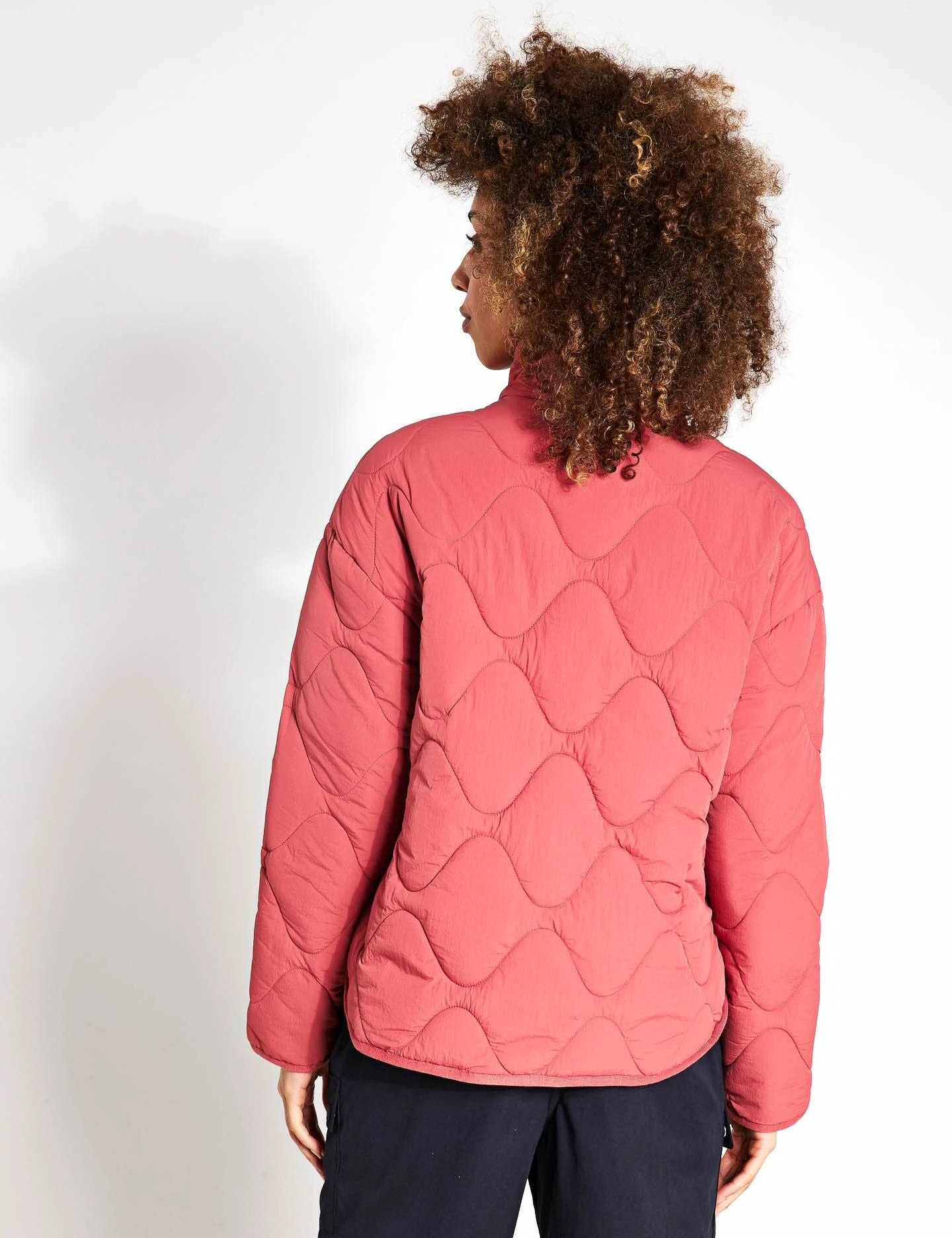 Packaway Quilted Funnel Neck Jacket - Brick 4 Packaway Quilted Funnel Neck Jacket - Brick - Image 2