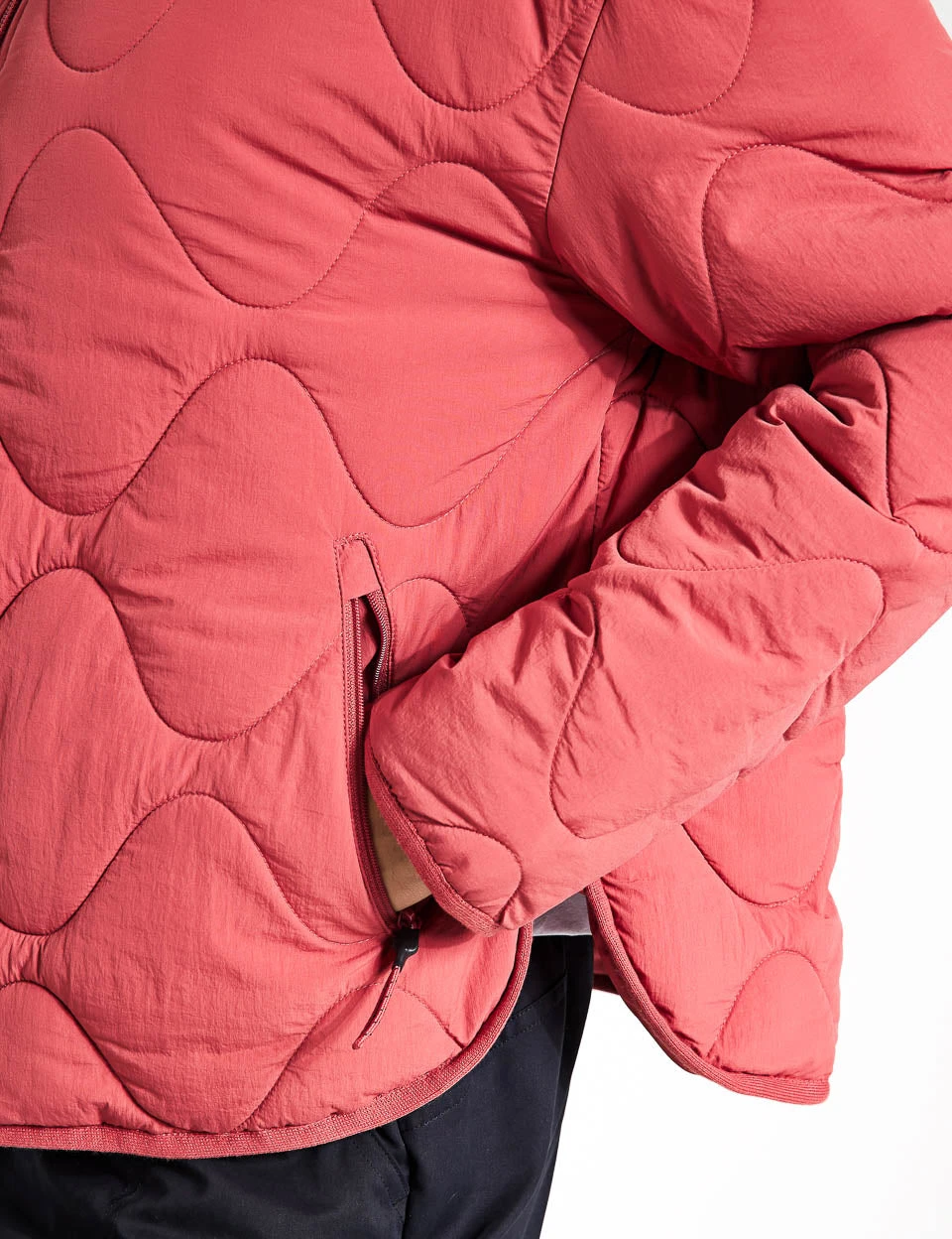 Packaway Quilted Funnel Neck Jacket - Brick 5 Packaway Quilted Funnel Neck Jacket - Brick - Image 3