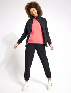 Waterproof Zip Up Hooded Jacket - Black -The Sports Edit Goodmove COMMUTER JACKET WATERPROOF T51 5454 BLACK 0001