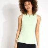 Fitted Half Zip Vest - Pale Green -The Sports Edit Goodmove HALF ZIP FITTED VEST TOP 5979 PAL PALEGREEN 0003