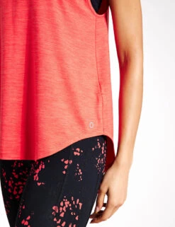 Relaxed Vest Top - Flame 8 Relaxed Vest Top - Flame -The Sports Edit Goodmove Jaspe relaxed vest 5181A FLA 0021