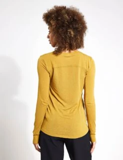 Merinotec Crew Neck Walking Top - Dark Ochre -The Sports Edit Goodmove MERINOTEC ROUND NECK HIKE TOP 5939 DO DARK OCHRE 0013