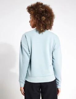 Cotton Rich Mesh Panel Sweatshirt - Light Mint -The Sports Edit Goodmove MESH PANEL SWEATSHIRT 5945 LM LIGHT MINT 0002