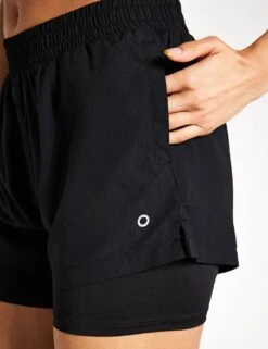 Layered Stormwear Shorts - Black 9 Layered Stormwear Shorts - Black -The Sports Edit Goodmove NEW DOUBLE LAYER SHORT 5983 BLA 0005