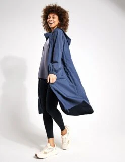 Packable Longline Parka With Stormwear - Nightshade -The Sports Edit Goodmove NYLON PACKAWAY PARKA 5910 NIG 0032