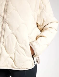 Packaway Quilted Funnel Neck Jacket - Beige -The Sports Edit Goodmove QUILTED JACKET 5355A BEI 0026