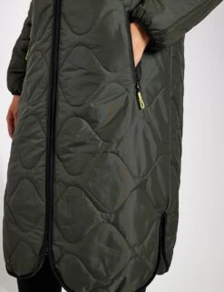 Stormwear Fleece Lined Longline Parka - Dark Olive -The Sports Edit Goodmove Quilted Parka T51 5499 DO DARK OLIVE 0027