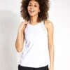 Scoop Neck Racer Back Vest Top - White -The Sports Edit Goodmove RACERBACK VEST T51 5161 WHI 0004