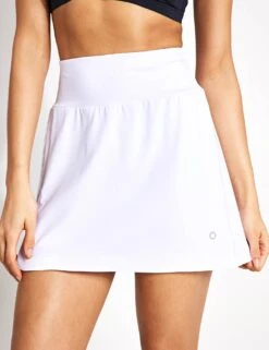 High Waisted Skort - White -The Sports Edit Goodmove SKORT 5978 WHI WHITE 0008