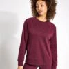 Cotton Rich Crew Neck Sweatshirt - Burgundy -The Sports Edit Goodmove SUPERSOFT POCKETSWEAT 5858 BU BURGUNDY 0001