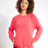 Cotton Rich Crew Neck Sweatshirt - Strawberry -The Sports Edit Goodmove SUPERSOFT POCKETSWEAT 5858 ST STRAWBERRY 0031
