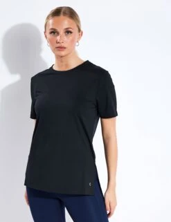 Scoop Neck Mesh Back T-shirt - Black 11 Scoop Neck Mesh Back T-shirt - Black -The Sports Edit Goodmove Scoop Neck Mesh Back T Shirt T515177 Black 0011