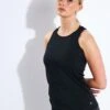 Scoop Neck Racer Back Vest Top - Black 1 Scoop Neck Racer Back Vest Top - Black -The Sports Edit Goodmove Scoop Neck Racer Back Vest Top T515161 Black 0001