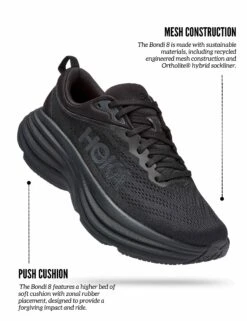 Hoka Bondi 8 - Black/Black -The Sports Edit HokaBondiTemplate 1