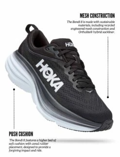 Hoka Bondi 8 - Black/White -The Sports Edit HokaBondiTemplate 2