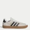 ADIDAS VL Court 3.0 Shoes - Off White/Grey Six/Gold Metallic 1 ADIDAS VL Court 3.0 Shoes - Off White/Grey Six/Gold Metallic -The Sports Edit JP5351 1 FOOTWEAR Photography Side Lateral Center View white