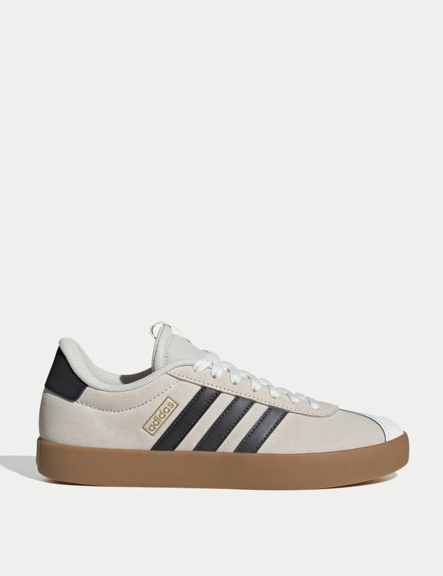 ADIDAS VL Court 3.0 Shoes - Off White/Grey Six/Gold Metallic 3 ADIDAS VL Court 3.0 Shoes - Off White/Grey Six/Gold Metallic