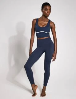 Ava Sports Bra - Navy/White -The Sports Edit Lilybod AVA Sports Bra Navy White LC72 NB 0001